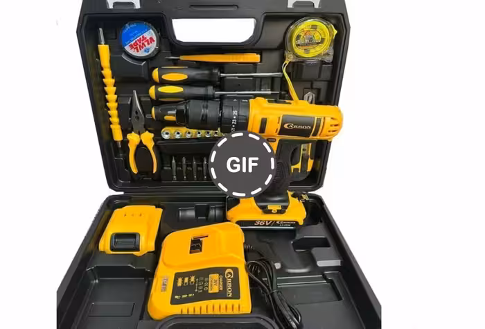 دریل شارژی 36 ولت چکشی سه نظام فلزی کربن طرح دیوالت مدل 36VL