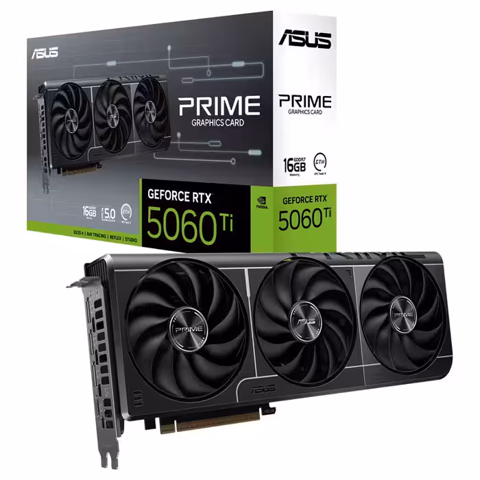 کارت گرافیک ایسوس مدل Prime GeForce RTX 5060 Ti با ظرفیت 16 گیگابایت GDDR7
