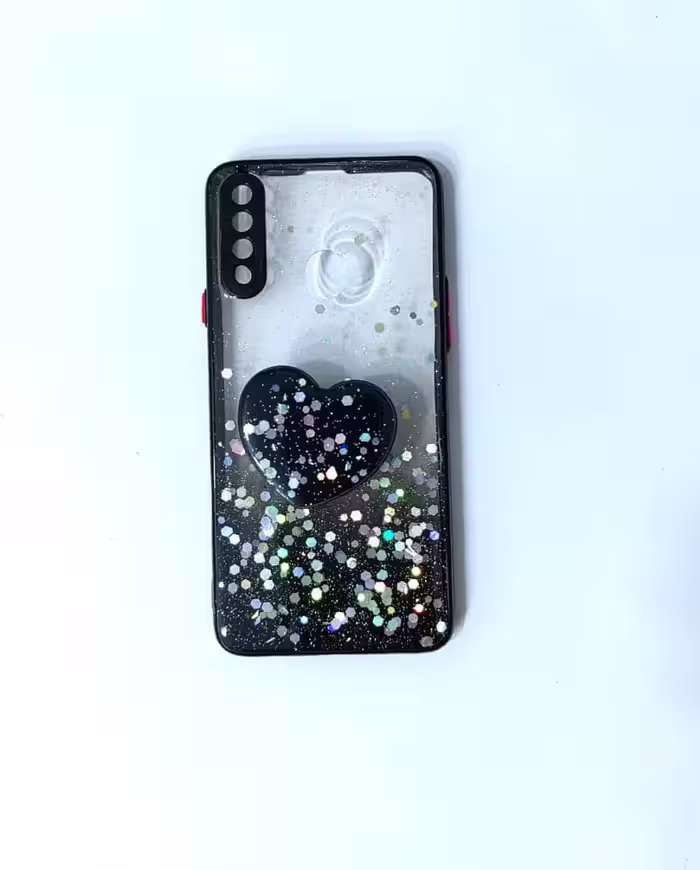 قاب شفاف شاین دار پاپ سوکت رزینی سامسونگ A20sShining transparent frame  Samsung A20s  resin pop socket