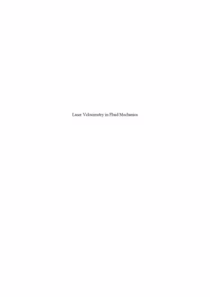 خرید و دانلود نسخه کامل کتاب Laser Velocimetry in Fluid Mechanics