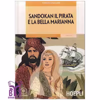 کتاب داستان کوتاه ایتالیایی sandokan il pirata e a bella marianna