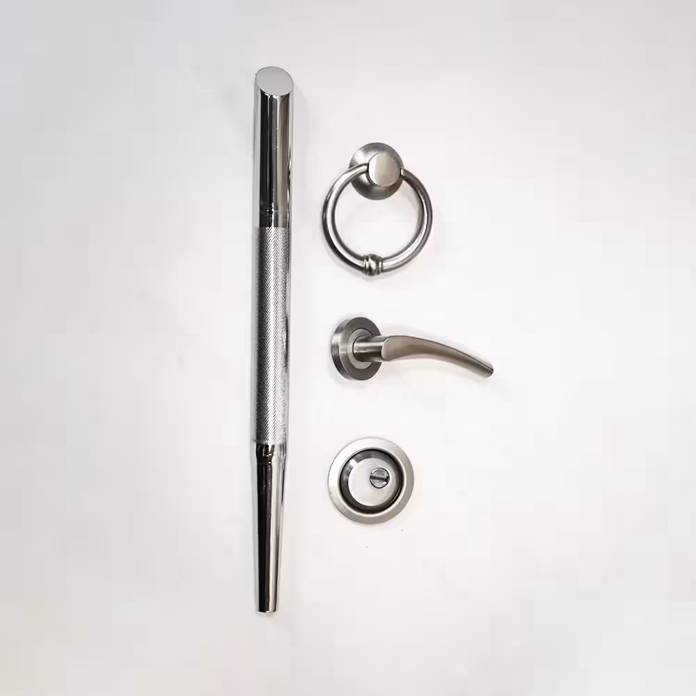 ست یراق نقره ای مشعل درب ضد سرقت