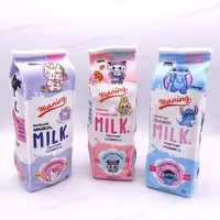 جامدادی پارچه ای پاکت شیر فانتزی طرح لبوبو – استیچ – یونی کورن