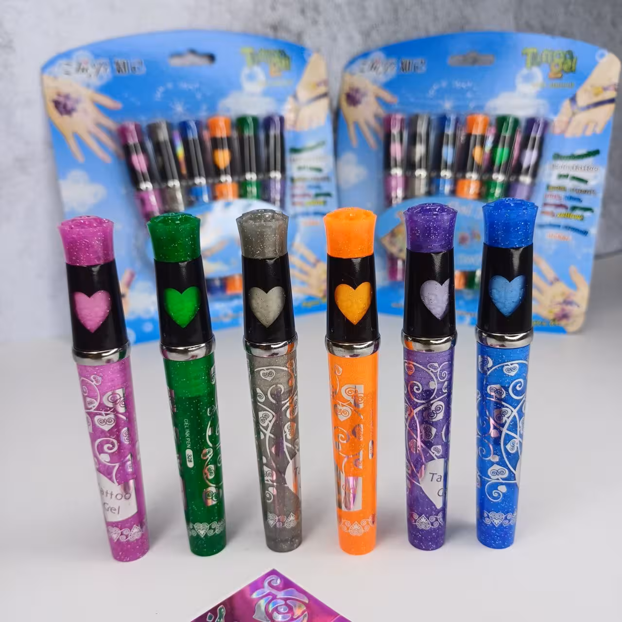 قلم تتو رنگی شاین دار