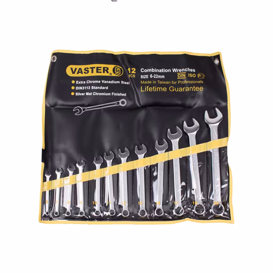 مجموعه 12 عددی آچار یک سر تخت یک سر رینگی واستر مدل 22-6