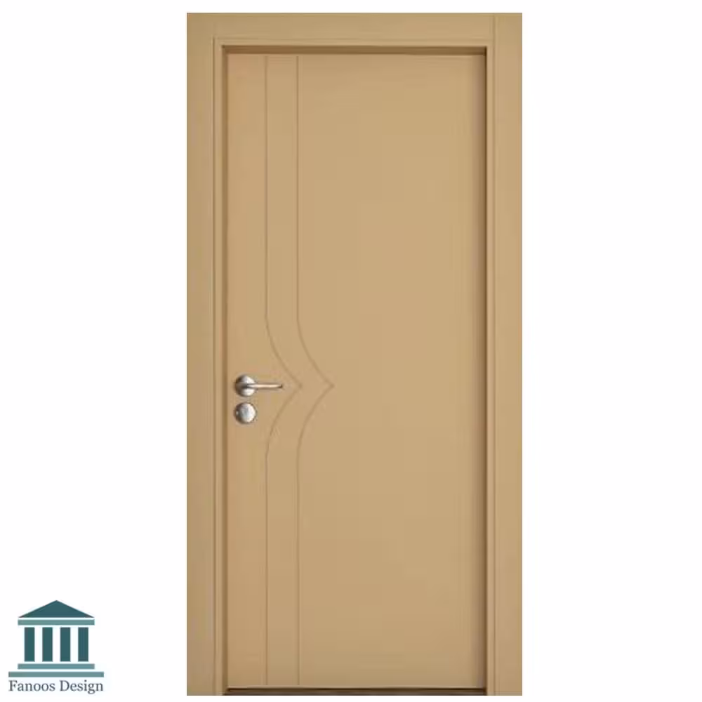 درب اتاق خواب با روکش وکیوم رنگ بژ کد 1493