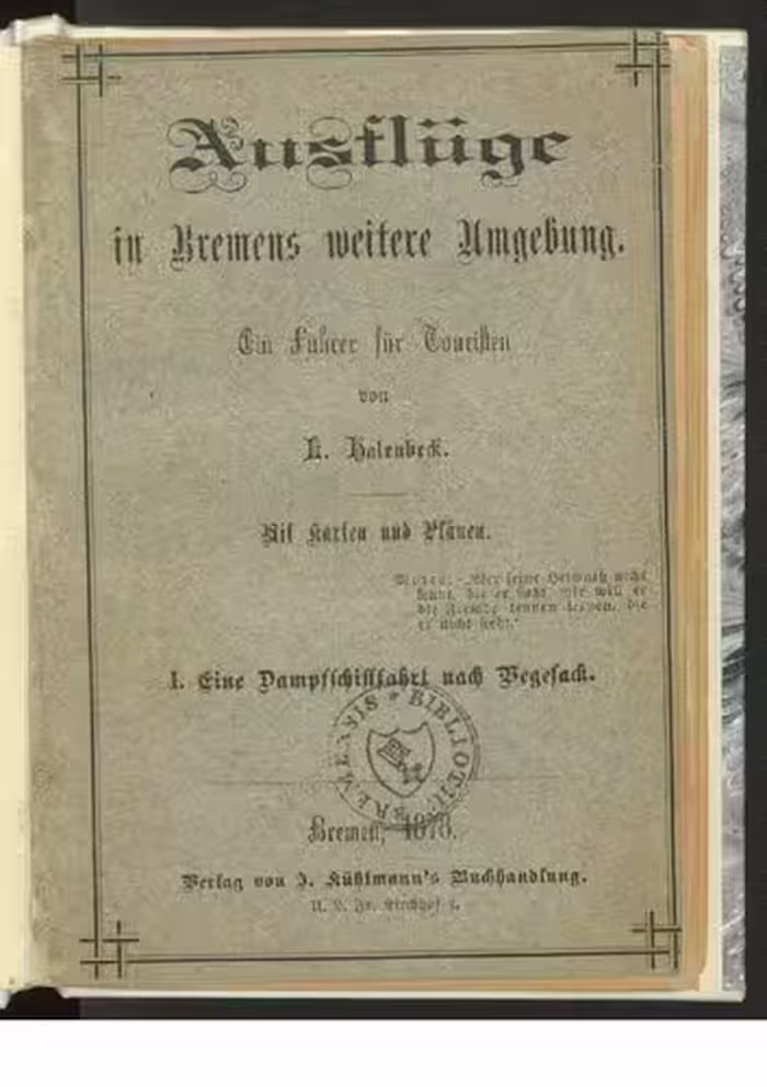 خرید و دانلود نسخه کامل کتاب Eine Dampfschifffahrt von Bremen navh Vegesack