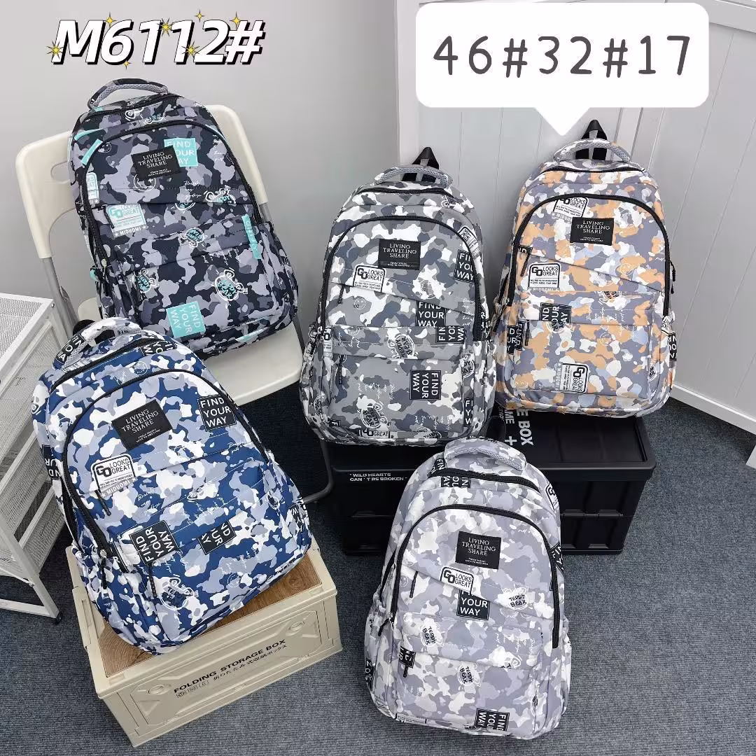 کوله وارداتی کد BBm6112 رنگ سرمه ای سایز cm46*32*17