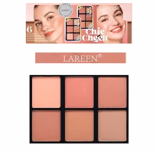 پالت رژگونه لاریین LAREEN 6 Color Blush Palette _ اورجینال