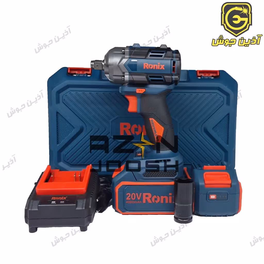 بکس شارژی 20 ولت درایو 1/2 براش لس 500 نیوتن متر رونیکس Ronix مدل 8673