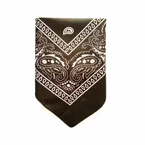 دستمال سر و گردن مشکی طرح دار BA1025