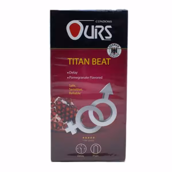 کاندوم تاخیری انار اورس مدل Titan Beat بسته 12 عددی