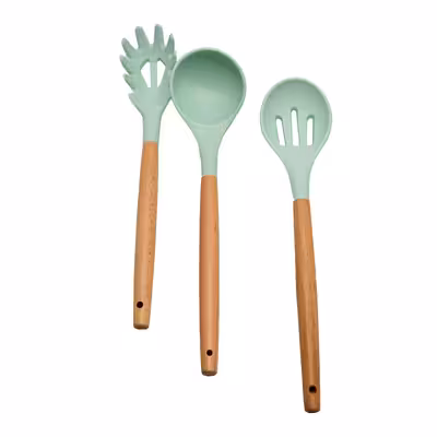 سرویس کفگیر و ملاقه 12 پارچه کیچن ست مدل سیلیکونی کد a12