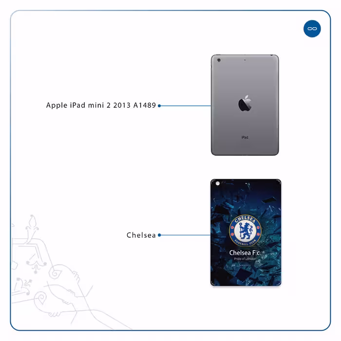 برچسب پوششی ماهوت مدل Chelsea مناسب برای تبلت اپل iPad mini 2 2013 A1489
