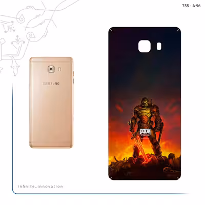 برچسب پوششی ماهوت مدل DOOM Game Series مناسب برای گوشی موبایل سامسونگ Galaxy C9 Pro