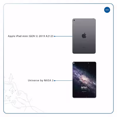 برچسب پوششی ماهوت مدل Universe-by-NASA-3 مناسب برای تبلت اپل iPad mini (GEN 5) 2019 A2125