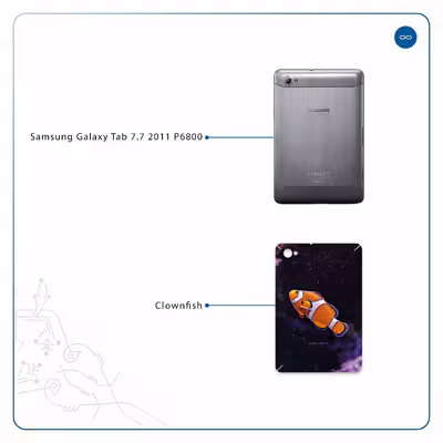 برچسب پوششی ماهوت مدل Clownfish مناسب برای تبلت سامسونگ Galaxy Tab 7.7 2011 P6800