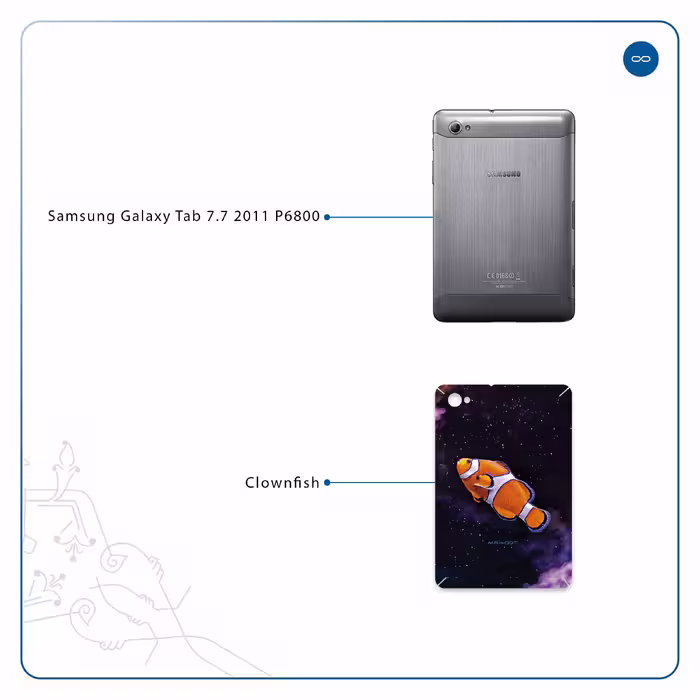 برچسب پوششی ماهوت مدل Clownfish مناسب برای تبلت سامسونگ Galaxy Tab 7.7 2011 P6800