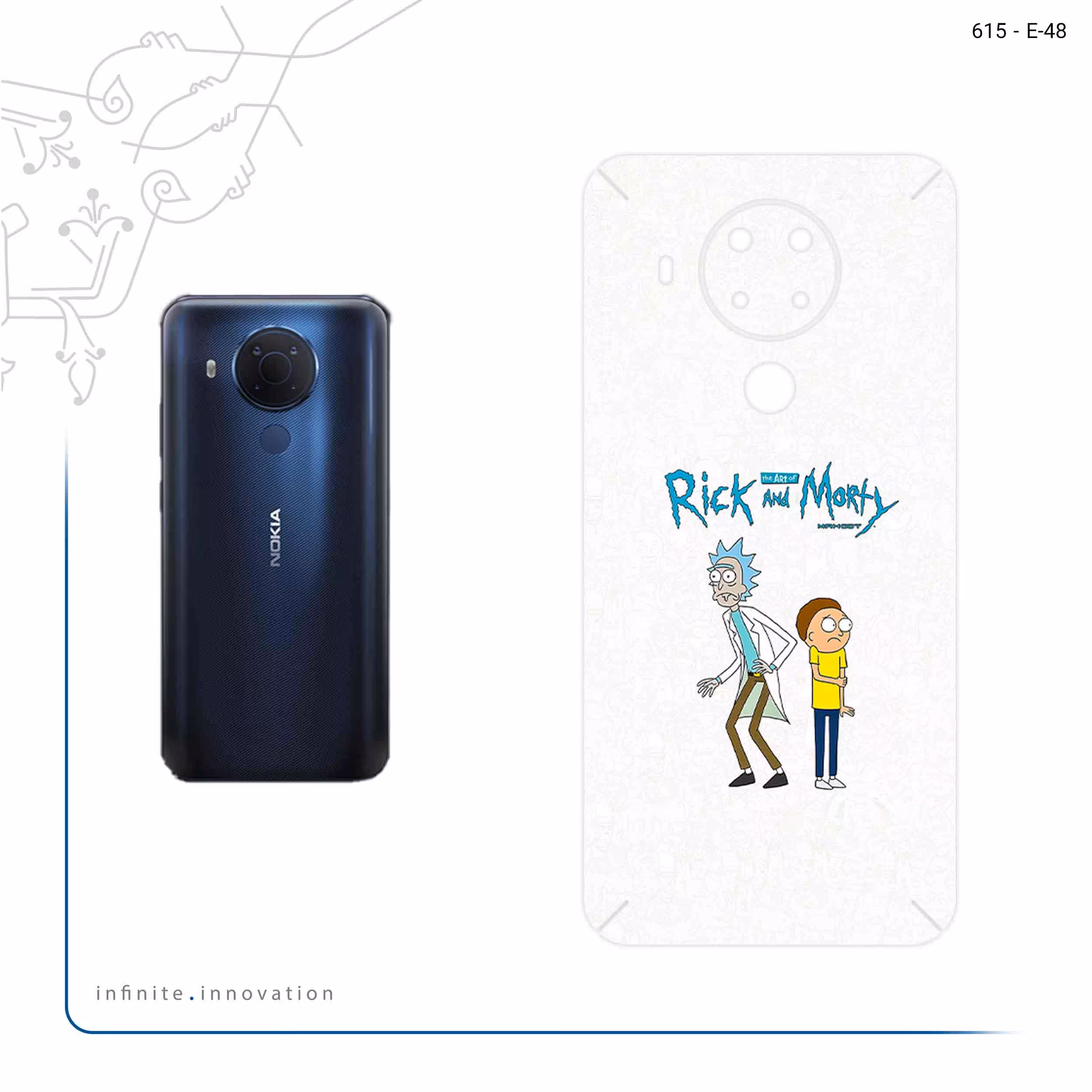 برچسب پوششی ماهوت مدل Rick and Morty مناسب برای گوشی موبایل نوکیا 5.4