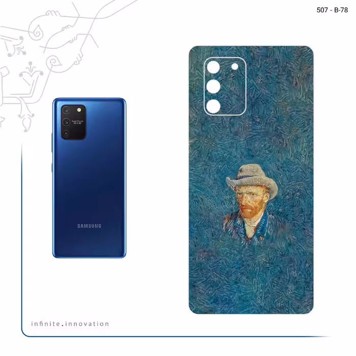 برچسب پوششی ماهوت مدل Self portrait with a gray felt hat مناسب برای گوشی موبایل سامسونگ Galaxy S10 Lite