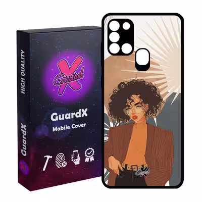 کاور گارد ایکس طرح Girl مدل Glass10369 مناسب برای گوشی موبایل سامسونگ Galaxy A21s