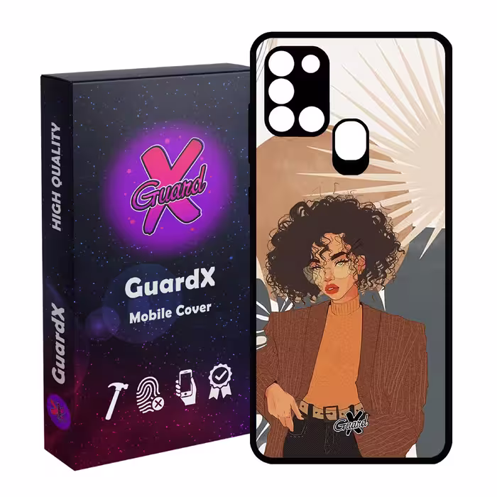 کاور گارد ایکس طرح Girl مدل Glass10369 مناسب برای گوشی موبایل سامسونگ Galaxy A21s