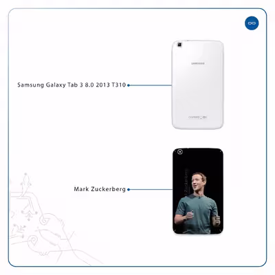 برچسب پوششی ماهوت مدل Mark Zuckerberg مناسب برای تبلت سامسونگ Galaxy Tab 3 8.0 2013 T310