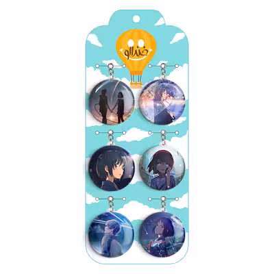 جاکلیدی خندالو مدل انیمه یورنیم کد 857A مجموعه 6 عددی