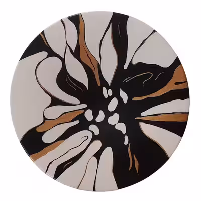 بشقاب دیوارکوب سفالی طرح ترکیبی مجموعه 3عددی