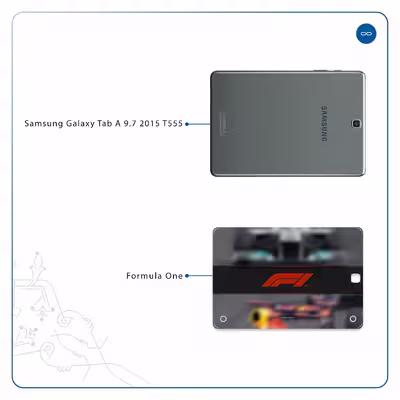 برچسب پوششی ماهوت مدل Formula One مناسب برای تبلت سامسونگ Galaxy Tab A 9.7 2015 T555