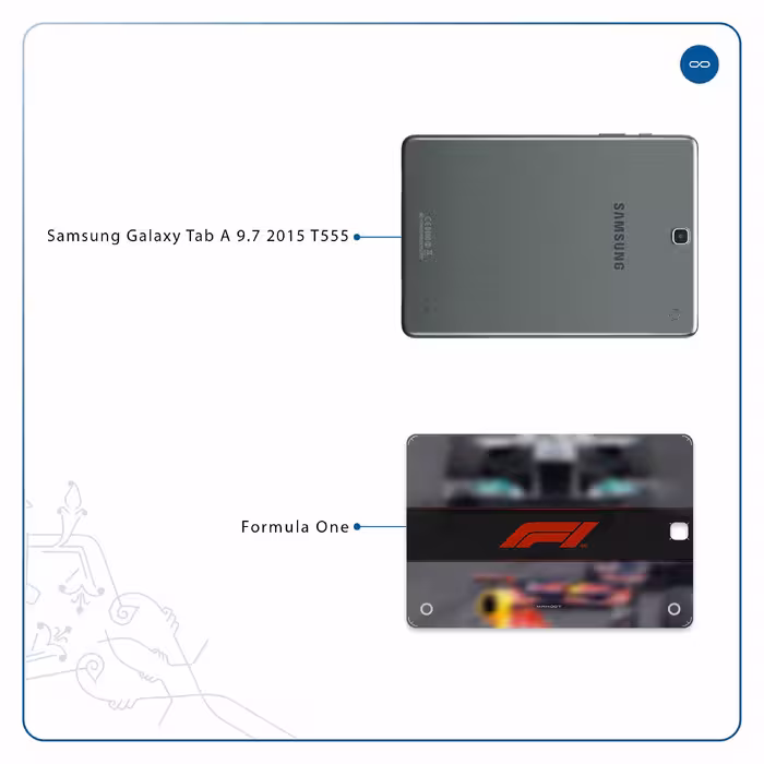 برچسب پوششی ماهوت مدل Formula One مناسب برای تبلت سامسونگ Galaxy Tab A 9.7 2015 T555