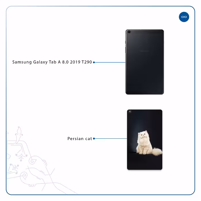 برچسب پوششی ماهوت مدل Persian cat مناسب برای تبلت سامسونگ Galaxy Tab A 8.0 2019 T290