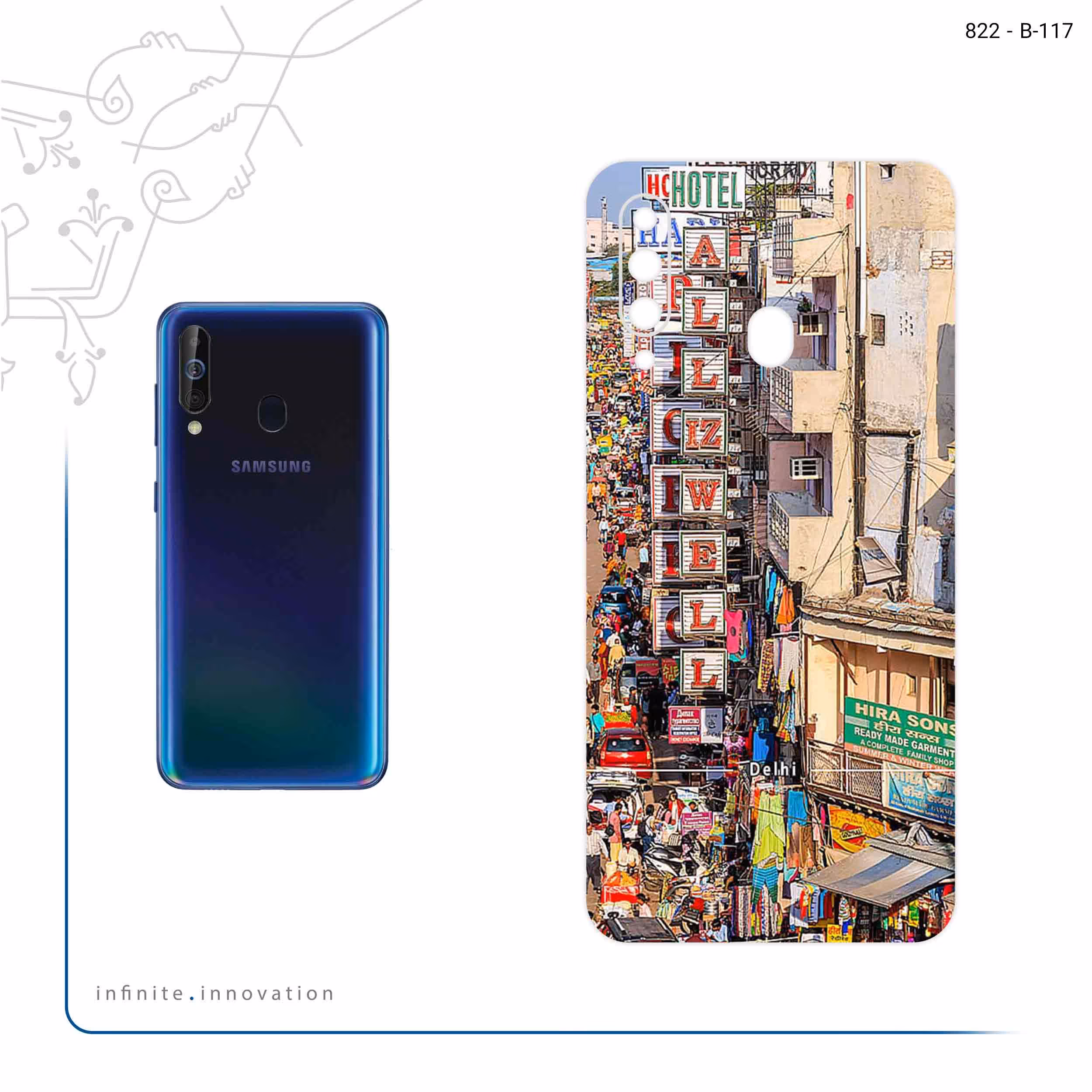 برچسب پوششی ماهوت مدل City of Delhi مناسب برای گوشی موبایل سامسونگ Galaxy A60