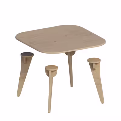 میز کودک مدل باغ وحش چوبی tableB