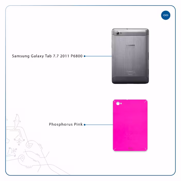 برچسب پوششی ماهوت مدل Phosphorus-Pink مناسب برای تبلت سامسونگ Galaxy Tab 7.7 2011 P6800