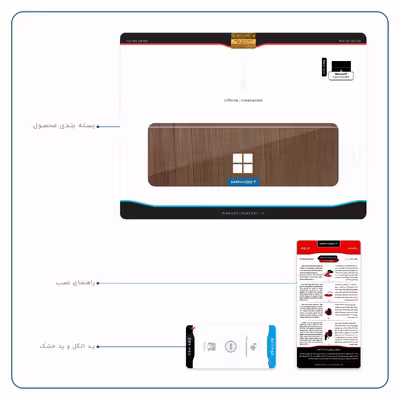 برچسب پوششی ماهوت مدل Orange-Wood مناسب برای تبلت مایکروسافت Surface Pro 4 2015