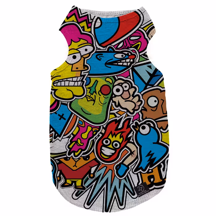 لباس سگ و گربه 27 طرح Stickers کد MH608 سایز XL