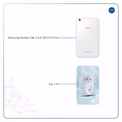 برچسب پوششی ماهوت مدل Cat-1 مناسب برای تبلت سامسونگ Galaxy Tab 3 8.0 2013 T315