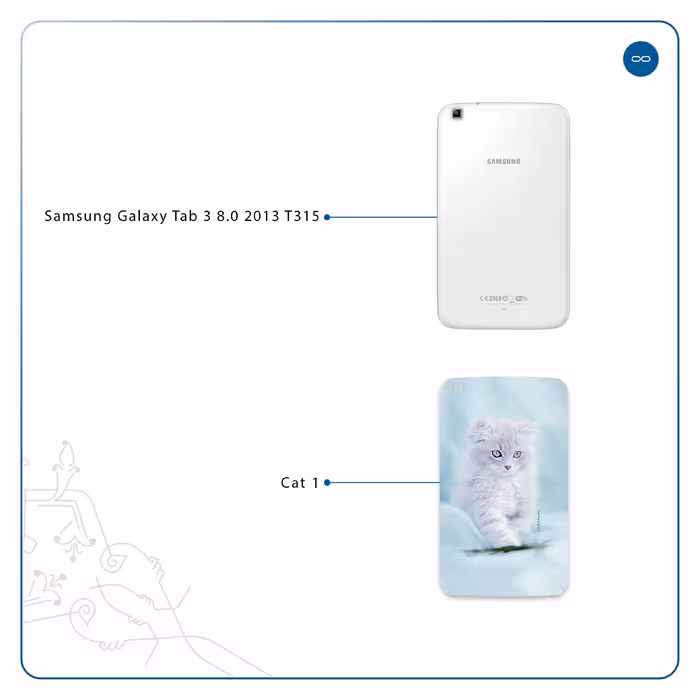 برچسب پوششی ماهوت مدل Cat-1 مناسب برای تبلت سامسونگ Galaxy Tab 3 8.0 2013 T315