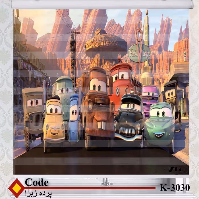 پرده زبرا زیو کد K3030 سایز 150X150 سانتی متر