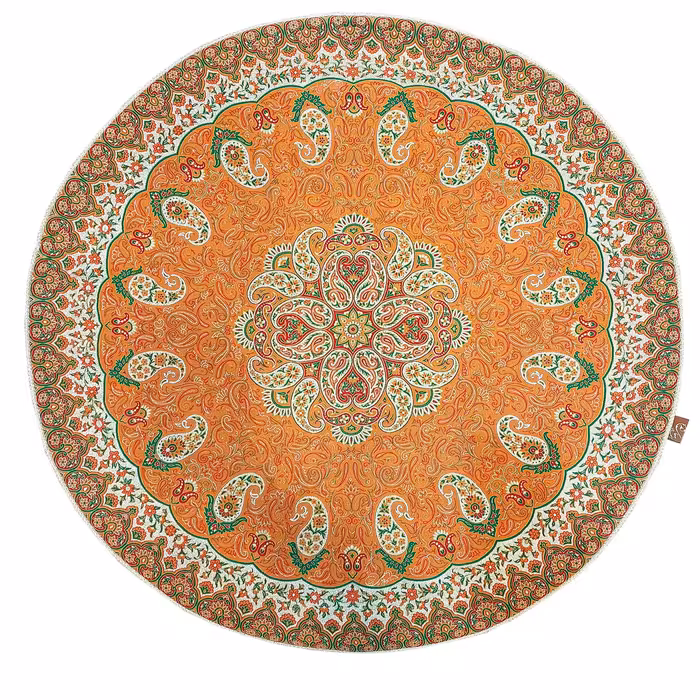 رومیزی ترمه صفائی مدل دایره کد 16.na