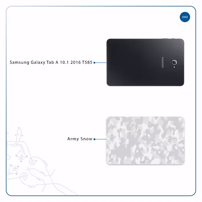 برچسب پوششی ماهوت مدل Army-Snow مناسب برای تبلت سامسونگ Galaxy Tab A 10.1 2016 T585
