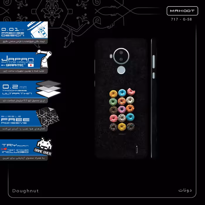 برچسب پوششی ماهوت مدل Doughnut-FullSkin مناسب برای گوشی موبایل نوکیا C30