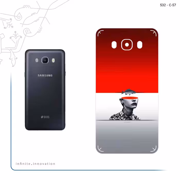 برچسب پوششی ماهوت مدل Collage of surreal Portrait of Women 1 مناسب برای گوشی موبایل سامسونگ Galaxy J7 2016