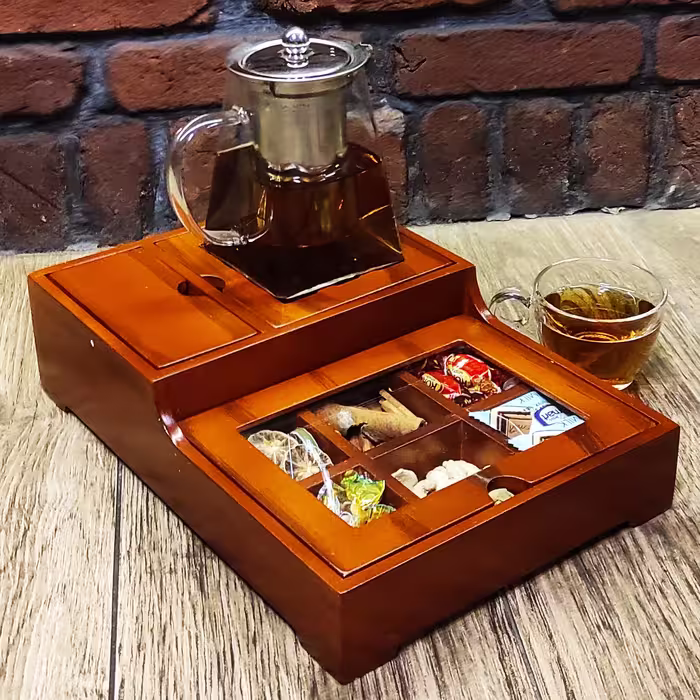 جعبه چای کیسه ای و دمنوش مدل وارمر پله کد 2001