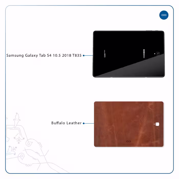 برچسب پوششی ماهوت مدل Buffalo-Leather مناسب برای تبلت سامسونگ Galaxy Tab S4 10.5 2018 T835