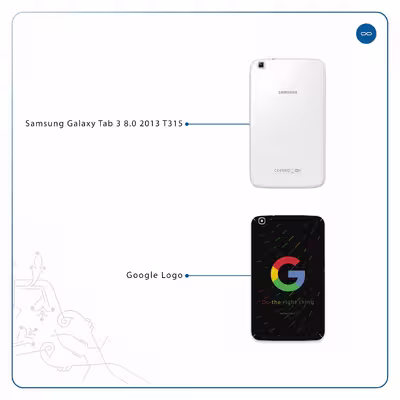 برچسب پوششی ماهوت مدل Google-Logo مناسب برای تبلت سامسونگ Galaxy Tab 3 8.0 2013 T315