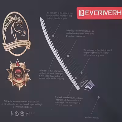 سرویس چاقوی آشپزخانه 6 پارچه اوریچ مدل ER-0238A