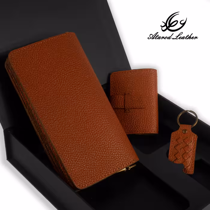 ست هدیه چرم عطارد مدل چرم طبیعی کد A37