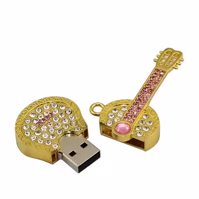 فلش مموری پرلیت یو اس بی مدل گیتار کد W-71 ظرفیت 16 گیگابایت